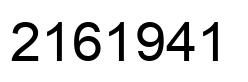 Number 2161941 black image