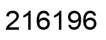 Number 216196 black image