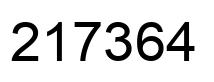 Number 217364 black image