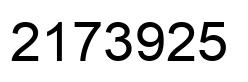 Number 2173925 black image