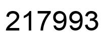 Number 217993 black image