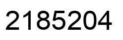 Number 2185204 black image