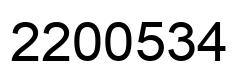Number 2200534 black image