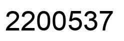 Number 2200537 black image