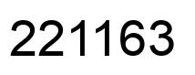 Number 221163 black image