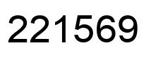 Number 221569 black image
