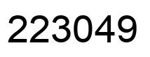 Number 223049 black image
