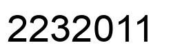 Number 2232011 black image