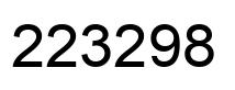 Number 223298 black image