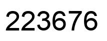Number 223676 black image