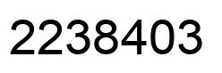 Number 2238403 black image