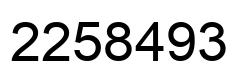 Number 2258493 black image