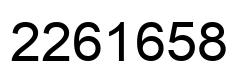 Number 2261658 black image