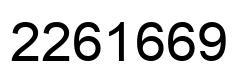 Number 2261669 black image