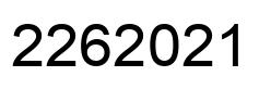 Number 2262021 black image