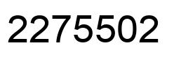 Number 2275502 black image