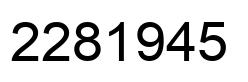 Number 2281945 black image
