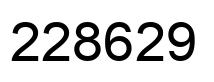 Number 228629 black image