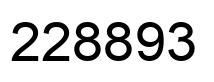 Number 228893 black image