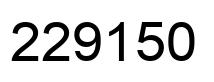 Number 229150 black image