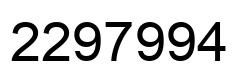 Number 2297994 black image
