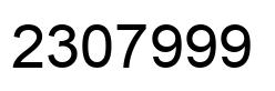 Number 2307999 black image