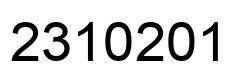 Number 2310201 black image