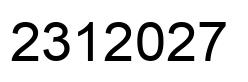 Number 2312027 black image