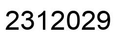 Number 2312029 black image