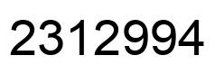 Number 2312994 black image