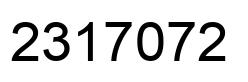 Number 2317072 black image