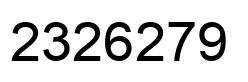 Number 2326279 black image