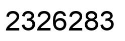 Number 2326283 black image