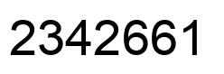 Number 2342661 black image