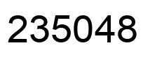 Number 235048 black image