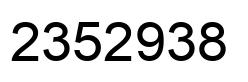 Number 2352938 black image