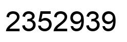 Number 2352939 black image