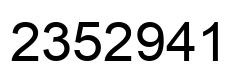 Number 2352941 black image