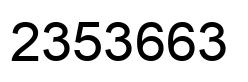 Number 2353663 black image