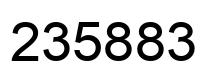 Number 235883 black image