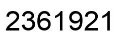 Number 2361921 black image