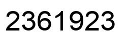 Number 2361923 black image