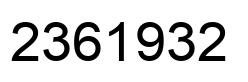 Number 2361932 black image