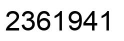 Number 2361941 black image