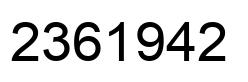 Number 2361942 black image