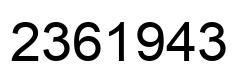 Number 2361943 black image