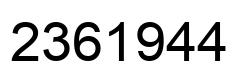 Number 2361944 black image