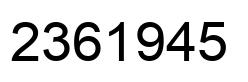 Number 2361945 black image