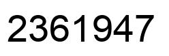 Number 2361947 black image