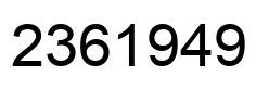 Number 2361949 black image